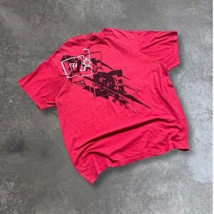 DC Shoes Graphic T Shirt Red Mens Size Large Logo Print Short Sleeve Tee